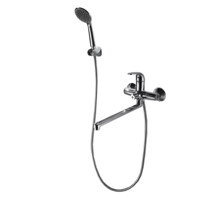 Смеситель для ванны c длинным изливом  Bravat Fit F6135188CP-LB-RUS