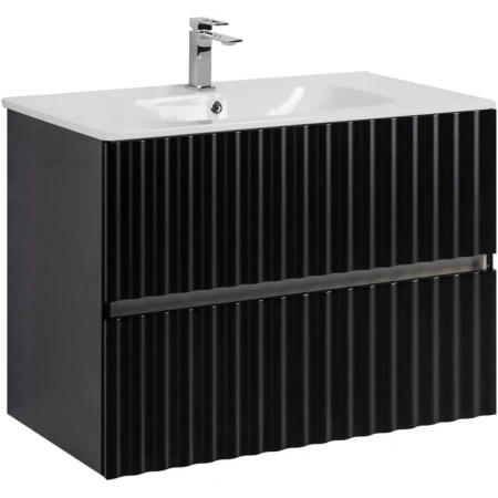 База под раковину Art&Max Еlegant AM-ELEGANT-800-2C-SO-NM-LED Черный матовый