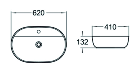 Раковина накладная (60х38) SantiLine SL-1082