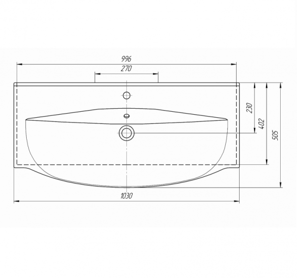 Тумба под раковину Misty Элвис 105 П-Элв01105-0112Я
