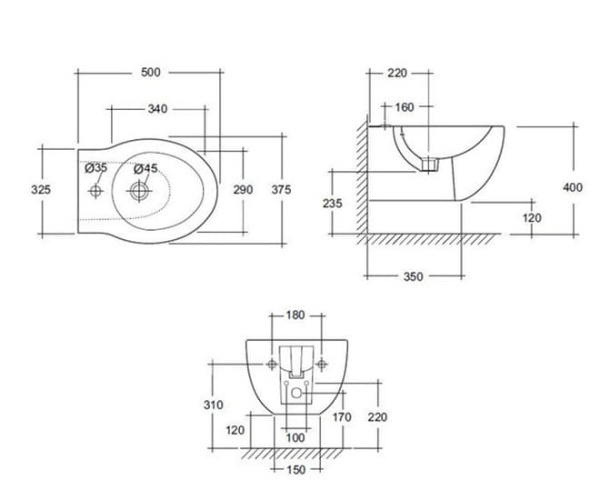 Биде подвесное AM.PM Tender C453411WHI