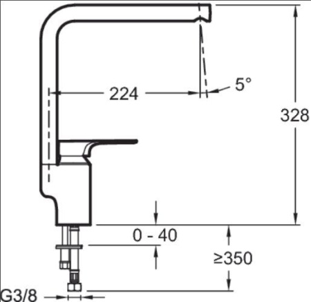 Смеситель для мойки Jacob Delafon Aleo+ E72358-CP