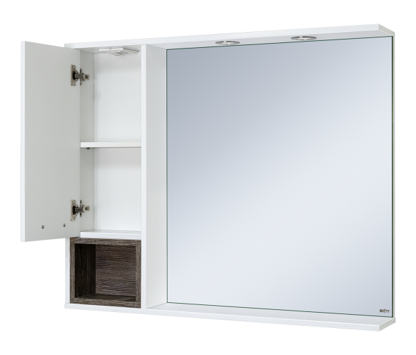 Зеркало-шкаф (98х80) Misty Фетта 100 левый П-Фет04100-011Л
