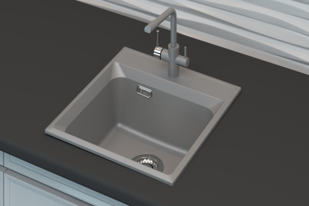 Мойка кухонная Point Мисти 46 серый