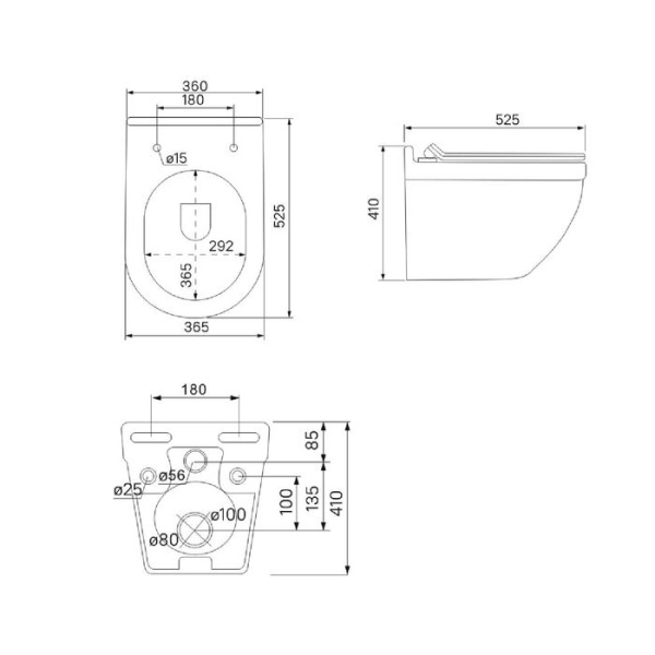 Унитаз подвесной безободковый IDDIS Cloud (CLORDSEi25)