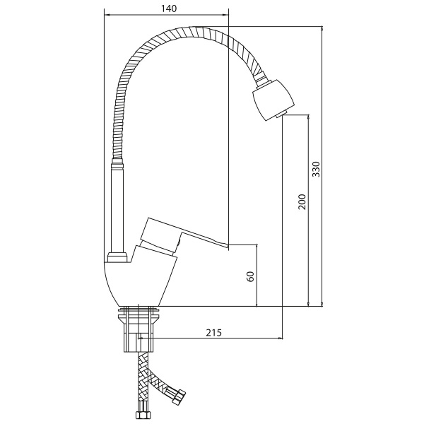 Смеситель для кухни Славен Коттедж Л СЛ-ОД-Л25