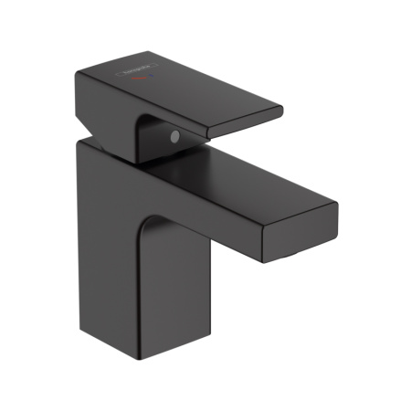 Смеситель для раковины с донным клапаном CoolStart Hansgrohe Vernis Shape 71593670 черный матовый