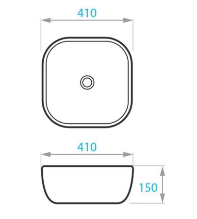 Раковина на столешницу Koller Pool Round (41х41) RN-0410-WB