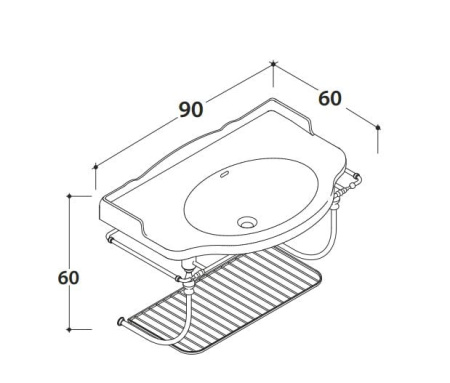 Консоль подвесная GLOBO Paestum PASC56 cr