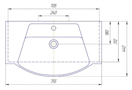 Раковина Kirovit Монро 750