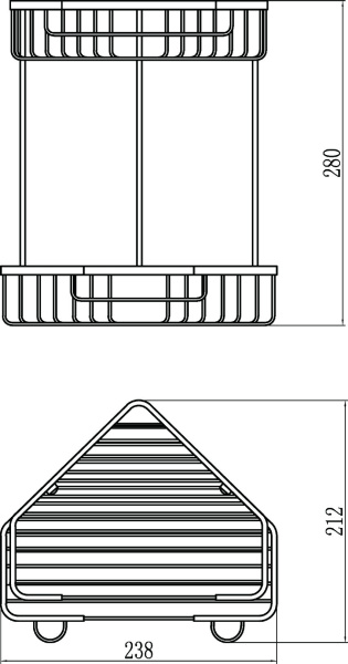 Полка решетка Savol S-002832-2 угловая, двойная