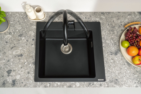 Смеситель для кухни однорычажный Hansgrohe Vernis Blend M35 71870670 черный матовый
