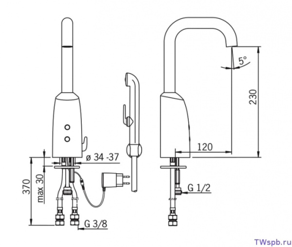 Смеситель для раковины Oras Electra 6336FT Смеситель для раковины Oras Electra 6336FT