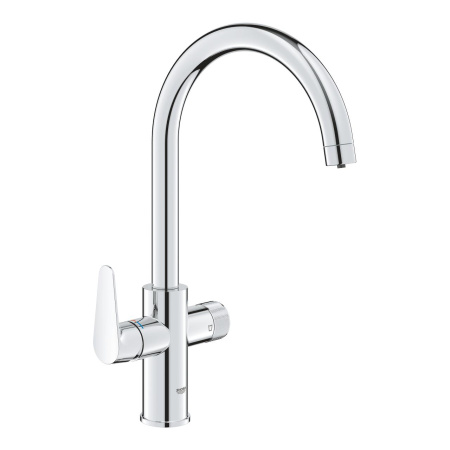Смеситель с возможностью подключения фильтра GROHE Blue Pure BauCurve 30580000, хром