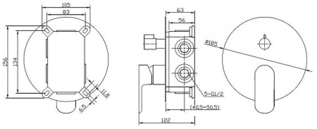 Смеситель для душа BelBagno Ancona ANCONA-VDI-CRM