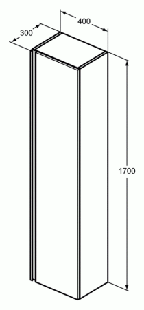 Пенал подвесной Ideal Standard Tesi (170x40) T0054WI