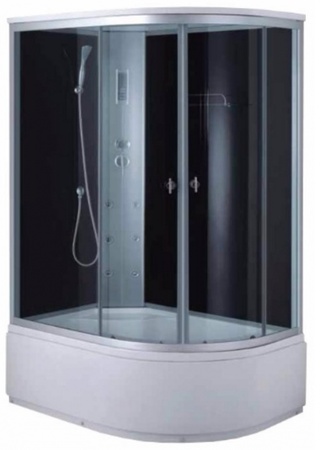 Душевая кабина черная задняя стенка, левая Aqualux AQ-4072GFL