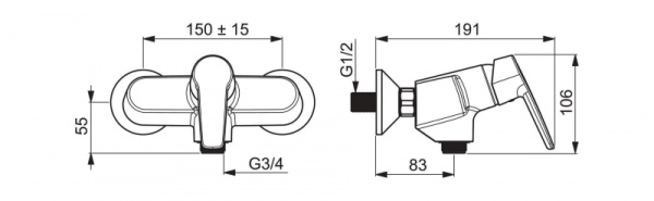 Смеситель для ванны Oras Saga 3970Y Смеситель для ванны Oras Saga 3970Y