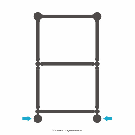 Полотенцесушитель Водяной Сунержа Ренессанс 1386 (86х50) Состаренная Латунь 051-0281-8650