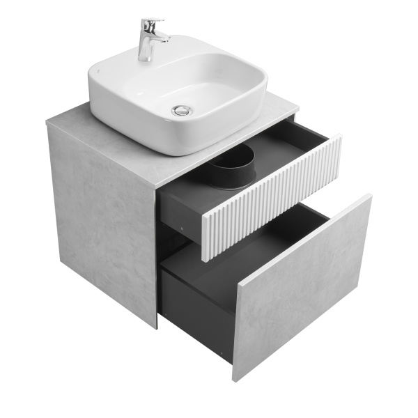 Тумба с раковиной Aquaton Марбл 60 слэйт 1A2761K0MH4C0