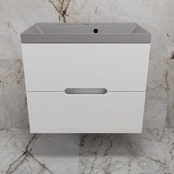 Тумба подвесная без раковины 70 см Style Line Матис ЛС-00002445 белый матовый