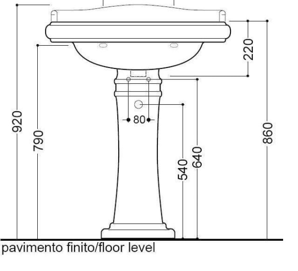 Пьедестал под раковину Kerasan Retro 107004nero/lucido