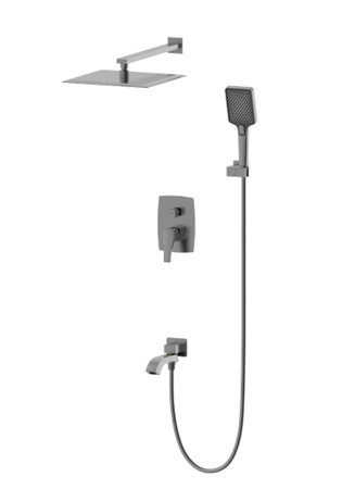 Душевая система встраиваемая WONZON & WOGHAND FLEX, темный графит WW-88939072-BGM