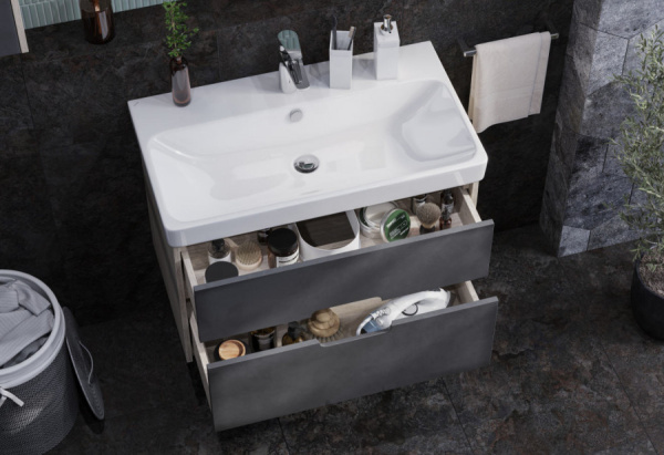 Тумба с раковиной Aquaton Оливия 80 1A2831K0OLUG0