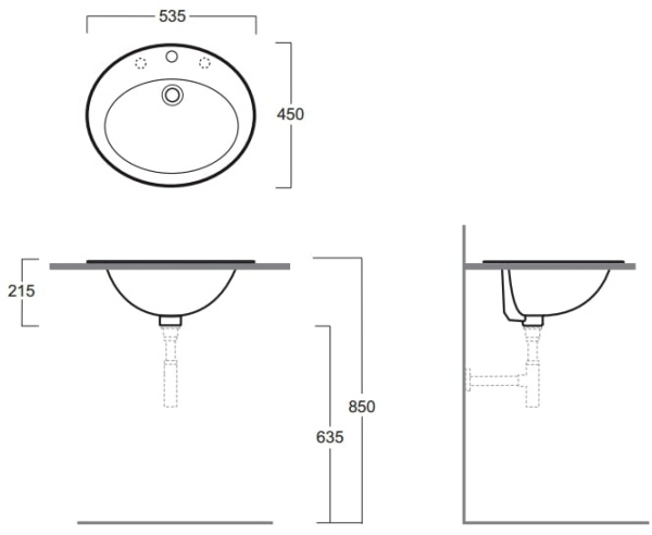 Раковина Simas Top Lavabi d'Arredo Desmo S52bi*1