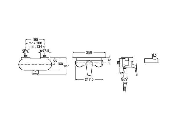 Полка Roca Atlas для смесителя 5B4961TP0