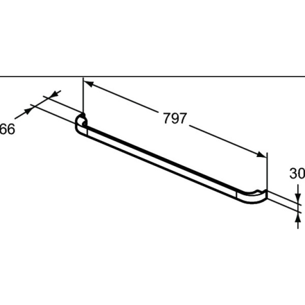 Ручка Ideal Standard Tonic II R4359WG, белый глянец