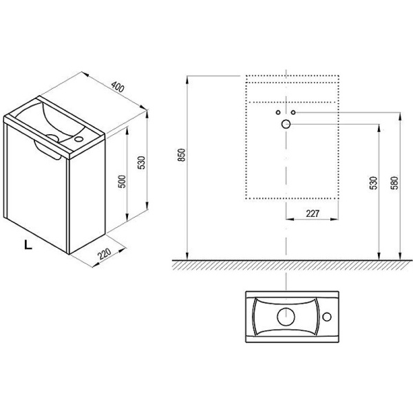 Тумба под раковину Ravak SD Classic 40 L X000001484