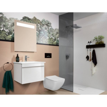 Унитаз подвесной со скрытом ободом Villeroy & Boch Venticello Plus 4611R0R1P альпийский белый