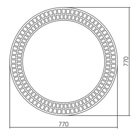 Зеркало (77х77) Silver Mirrors  Оникс LED-00002505