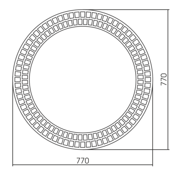 Зеркало (77х77) Silver Mirrors  Оникс LED-00002505