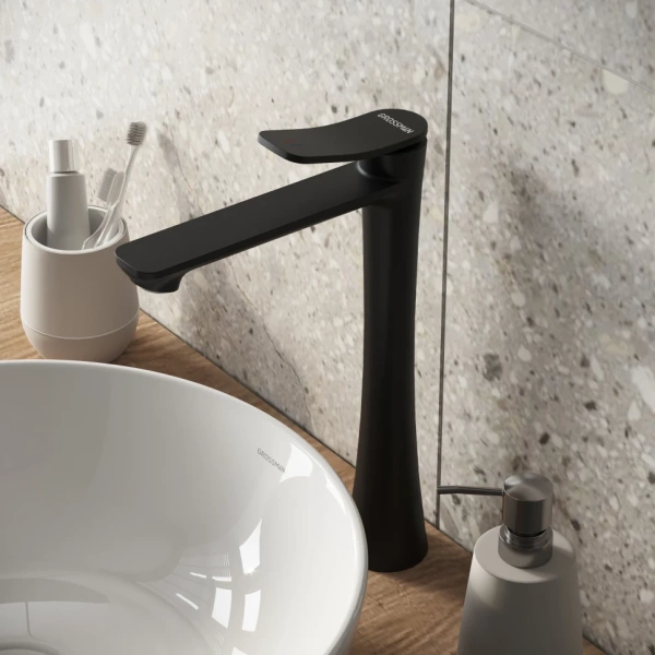 Смеситель для раковины высокий Grossman Advans 520.K35.09.210 черный матовый Смеситель для раковины высокий Grossman Advans 520.K35.09.210 черный матовый