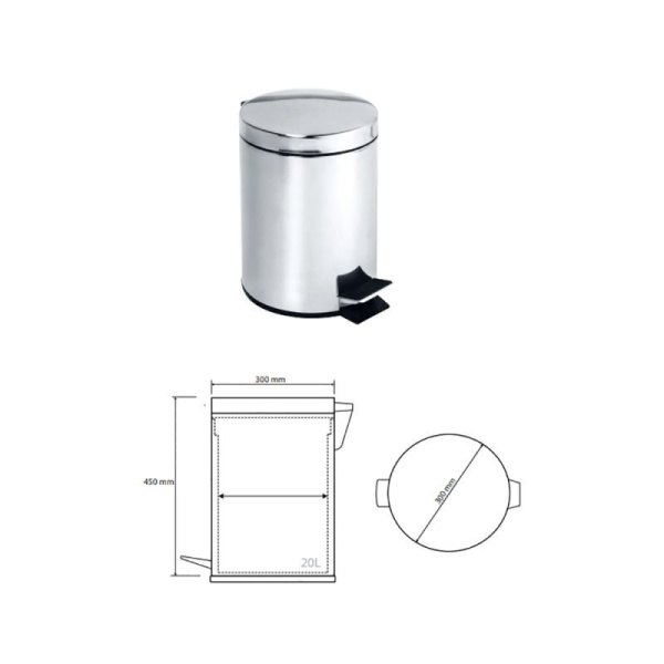 Мусорное ведро 20 л Bemeta Hotel 104315082