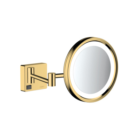 Косметическое зеркало с подсветкой Hansgrohe AddStoris 41790990 полированное золото