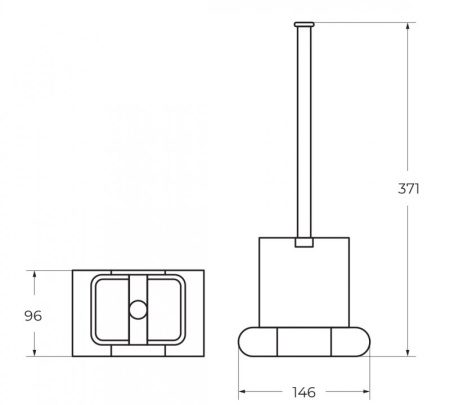 Ершик для унитаза Art&Max AM-E-3981-MB