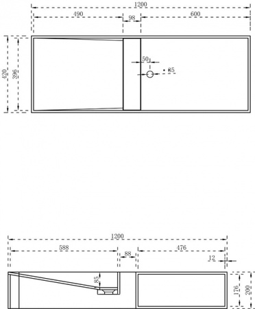 Раковина из искусственного камня NT Bathroom Cagliari Right NT501