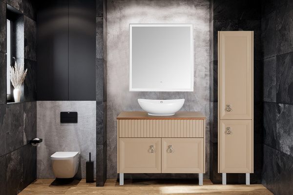 Пенал напольный ASB-Woodline Риола 40 12420 (бежевый)