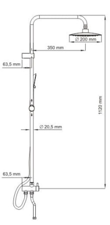 Душевая стойка WasserKRAFT Isar A041