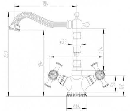 Cмеситель для кухни Zorg A 7005K-BR