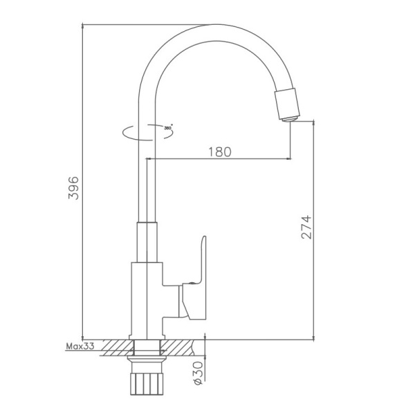 Смеситель для кухни Haiba HB70112-3 Смеситель для кухни Haiba HB70112-3