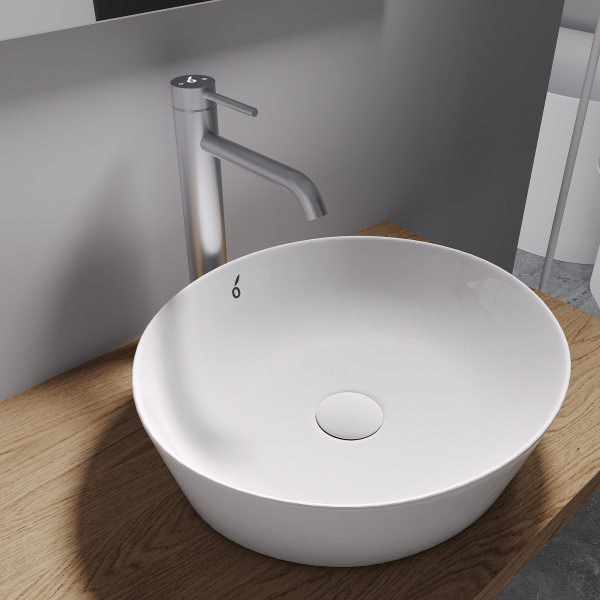 Высокий смеситель для раковины Oliveeka OL-88239017-CR, хром