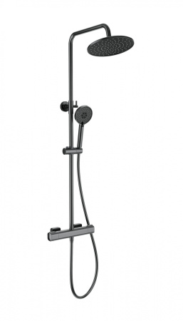 Душевая система с термостатом WONZON & WOGHAND STAY 1, темный графит WW-B3051-A-BGG