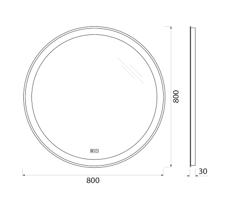 Зеркало BelBagno SPC-RNG-800-LED-TCH-PHONE