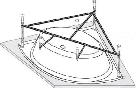 Каркас к ванне Vagnerplast Athena 150x150 VPK150150P