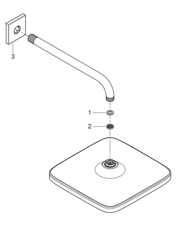 Верхний душ Grohe Tempesta 250 Cube 26687 000 (26687000) хром 