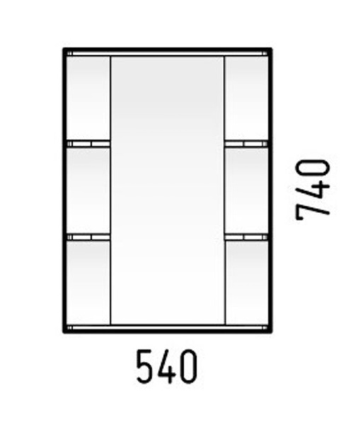 Зеркальный шкаф (54х74) Corozo Орион 55-2SD-00001547
